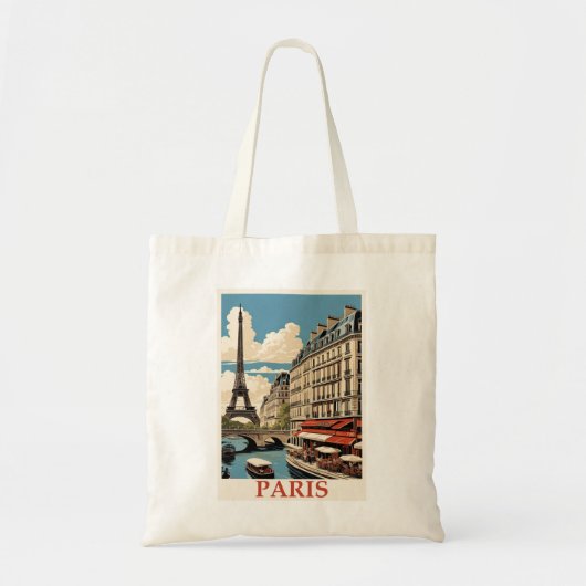 Eiffeltoren Paris Frankrijk Seine Cafe Tote Bag (Voorkant)