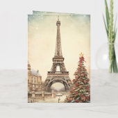 Eiffeltoren, Paris Joyeux Noel Kerstmis Feestdagen Kaart (Achterkant)