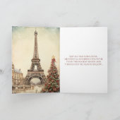 Eiffeltoren, Paris Joyeux Noel Kerstmis Feestdagen Kaart (Binnen)