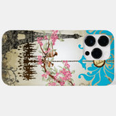 Eiffeltoren Paris Monogram Tortelduifjes Case-Mate iPhone Case (Achterkant (horizontaal))