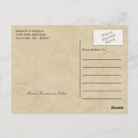 Eiffeltoren Paris Postmark Dank u Briefkaart (Achterkant)