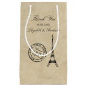 Eiffeltoren Paris Postmark huwelijksgunst Klein Cadeauzakje (Voorkant)