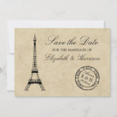  Eiffeltoren Paris Postmark Save the Date (Voorkant)