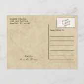  Eiffeltoren Paris Postmark Save the Date Aankondigingskaart (Achterkant)