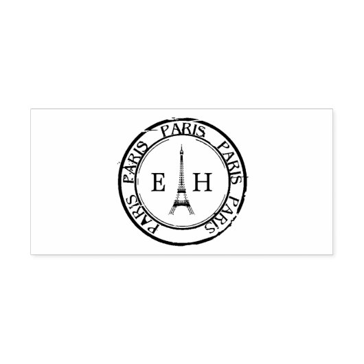 Eiffeltoren Paris Postmark Zelfinktende Stempel (Design)