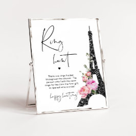 Eiffeltoren Paris ringjacht vrijgezellenfeest spel Poster