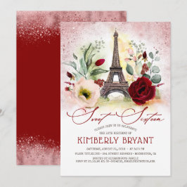 Eiffeltoren  Paris Roos Gold Sweet Sixteen Kaart