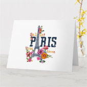 Eiffeltoren Paris Shirt Salut Flowering Paris Fra Kaart (Gele Bloem)