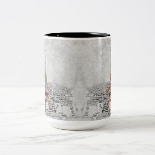 Eiffeltoren Paris Two-Tone Coffee Mok – Frankrijk (Center)