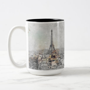 Eiffeltoren Paris Two-Tone Coffee Mok – Frankrijk