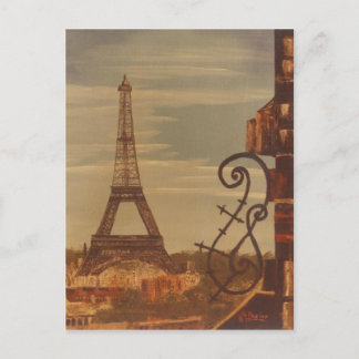 Eiffeltoren, parisme Frankrijk-acryl op Canvas art Briefkaart