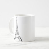Eiffeltoren penseelstreek koffiemok (Voorkant links)