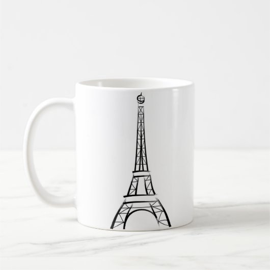 Eiffeltoren penseelstreek koffiemok (Links)