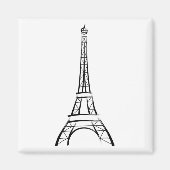 Eiffeltoren penseelstreek magneet (Voorkant)
