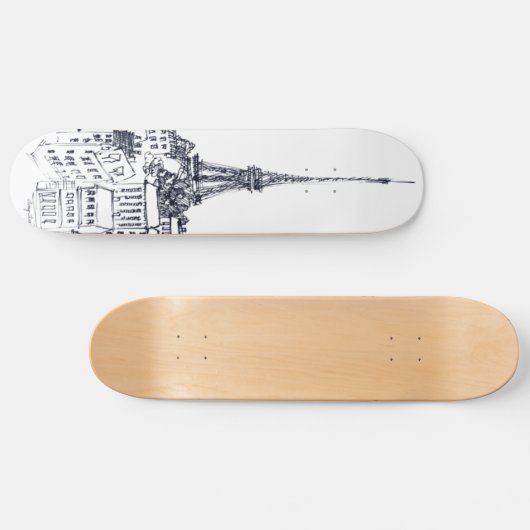 Eiffeltoren Persoonlijk Skateboard (Horizontaal)