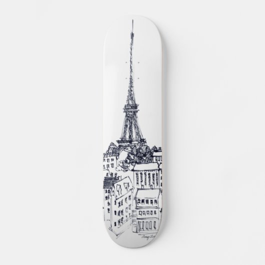 Eiffeltoren Persoonlijk Skateboard (Voorkant)