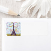 Eiffeltoren Pointillisme hemelgras adresetiketten Etiket (Insitu)