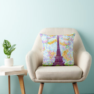 Eiffeltoren Pointillisme Lente Landschap Kussen