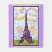 Eiffeltoren Pointillisme Lentelandschap Fleece Deken (Voorkant)