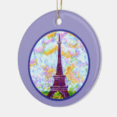 Eiffeltoren Pointillisme Lentelandschap Keramisch Ornament (Links)