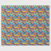 Eiffeltoren Pop Art Cadeaupapier (Vlak)