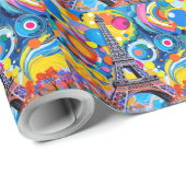 Eiffeltoren Pop Art Cadeaupapier (Rol Hoek)