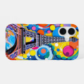 Eiffeltoren Pop Art iPhone 16 Hoesje (Achterkant horizontaal)
