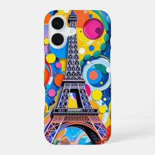 Eiffeltoren Pop Art iPhone 16 Hoesje