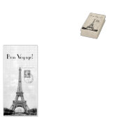  Eiffeltoren Post Kaart STamp Rubberstempel (Gestempeld)
