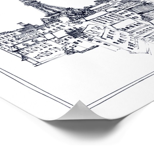 Eiffeltoren Poster (Hoek)