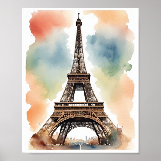 Eiffeltoren Poster Wall Art Room Decor (Voorkant)