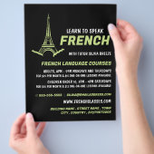 Eiffeltoren, reclame voor Franse taalcursus Flyer (Hand)