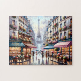 Eiffeltoren Regenachtige Dag in Parijs Legpuzzel