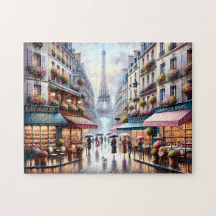 Eiffeltoren Regenachtige Dag in Parijs Legpuzzel
