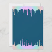 Eiffeltoren, regenboogschijven blauw Quinceañera Kaart (Achterkant)