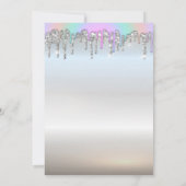 Eiffeltoren, regenboogschijven Silver Quinceañera Kaart (Achterkant)