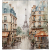 Eiffeltoren regendag Parijs Douchegordijn (Voorkant)