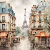 Eiffeltoren regendag Parijs Douchegordijn