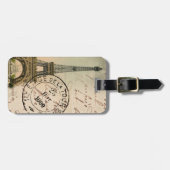 Eiffeltoren Reisstempel Bagagelabel (Voorkant horizontaal)