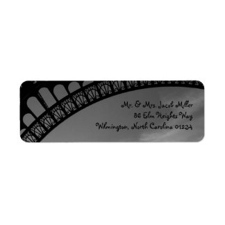 Eiffeltoren retouradreslabels etiket