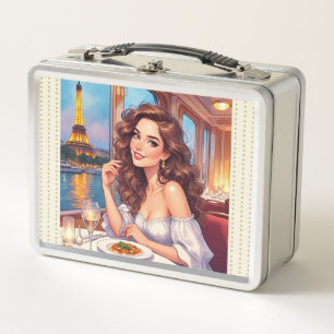 Eiffeltoren, River Seine Romance ,Metal Lunchbox