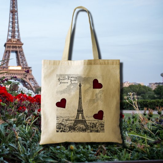  Eiffeltoren - rode harten Tote Bag