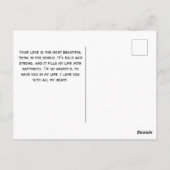 Eiffeltoren Romantic Red Roses Valentijnsdag Briefkaart (Achterkant)