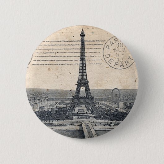Eiffeltoren Ronde Button 5,7 Cm (Voorkant)