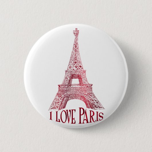 Eiffeltoren Ronde Button 5,7 Cm (Voorkant)
