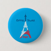 Eiffeltoren Ronde Button 5,7 Cm (Voorkant)