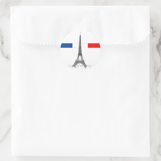 Eiffeltoren Ronde Sticker (Tas)