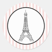 Eiffeltoren Ronde Sticker (Voorkant)
