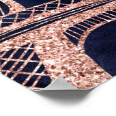 Eiffeltoren roos goud, zoet 16 welkomstteken poster (Hoek)