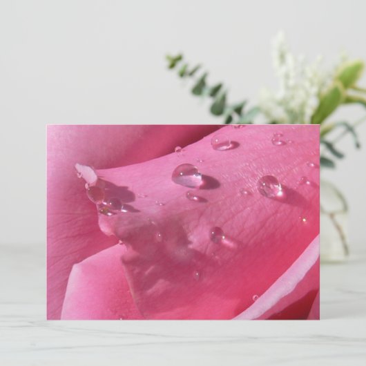 Eiffeltoren Roos Notecard Bedankkaart (Staand voorkant)